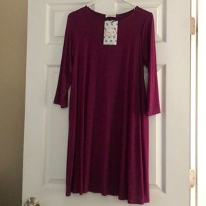 Magenta dress with pockets